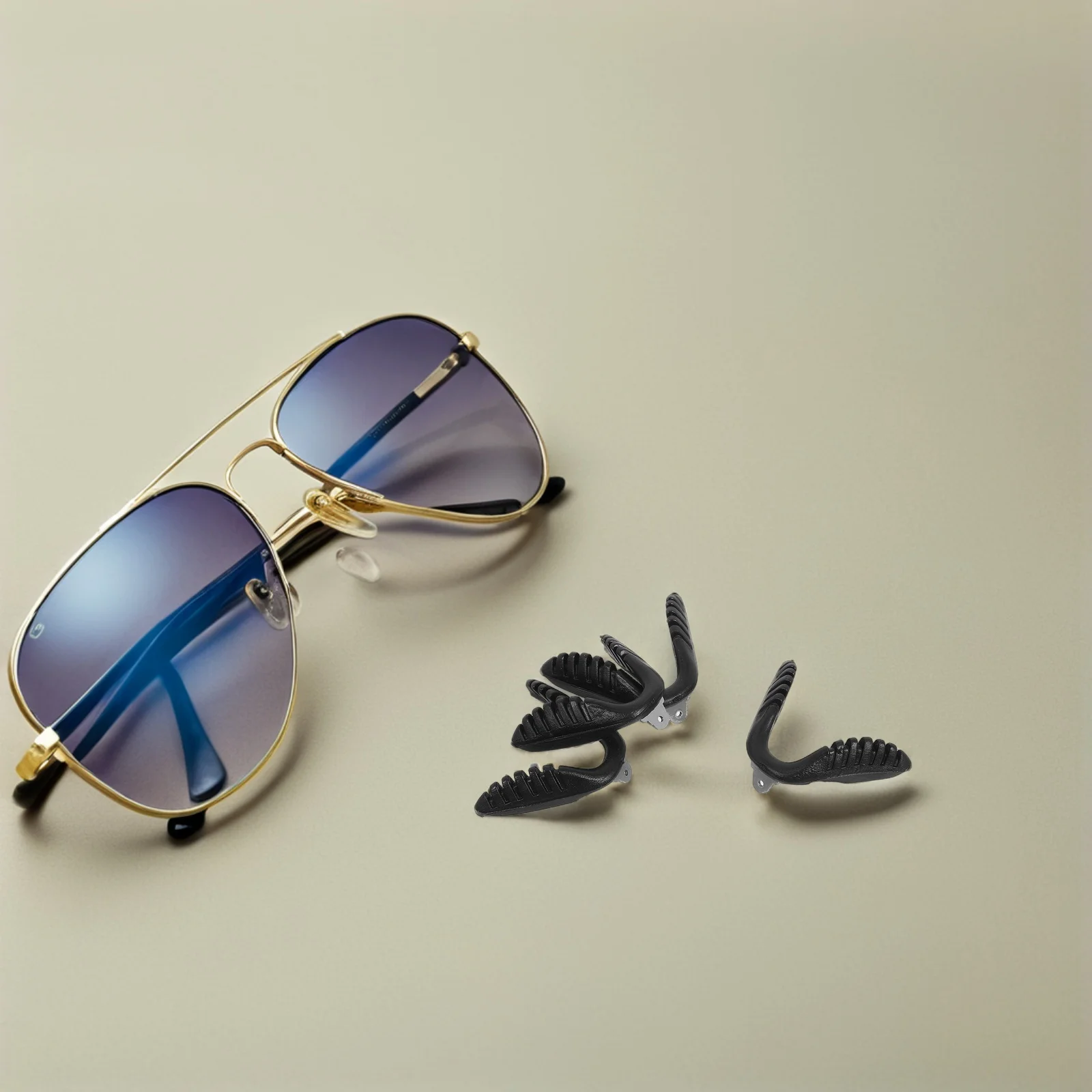 

4Pcs Comfortable Fit Saddle Bridge Nose Pads for Sport Sunglasses Windproof Protection Saddle Bridge Nose Pads