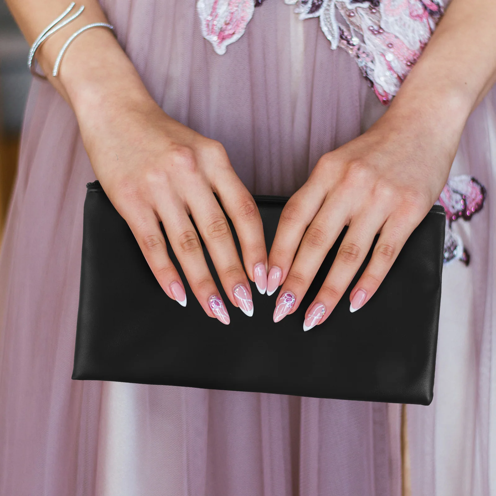 

2Pcs Money Bags PU Zipper Cash Receipt Coin Holder for Travel Shopping Money Bag Wallet for Women