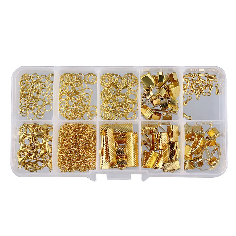 3 Boxes DIY Earring Findings Set Jewelry Material Craft Kit with Various Components for Homemade Jewelry Projects in Clear