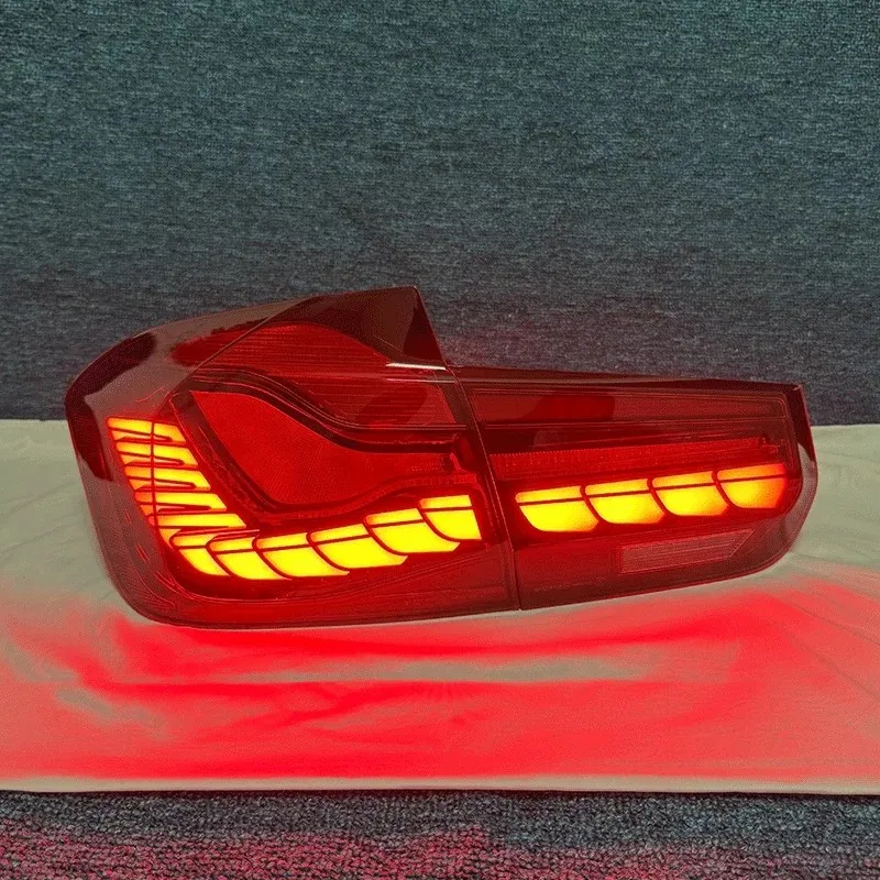 New Item GTS Dragon Scale Tail Lights For BMW 3 Series M3 F30 F80 2012-2019 LED Tail Lights Custom Rear Lights