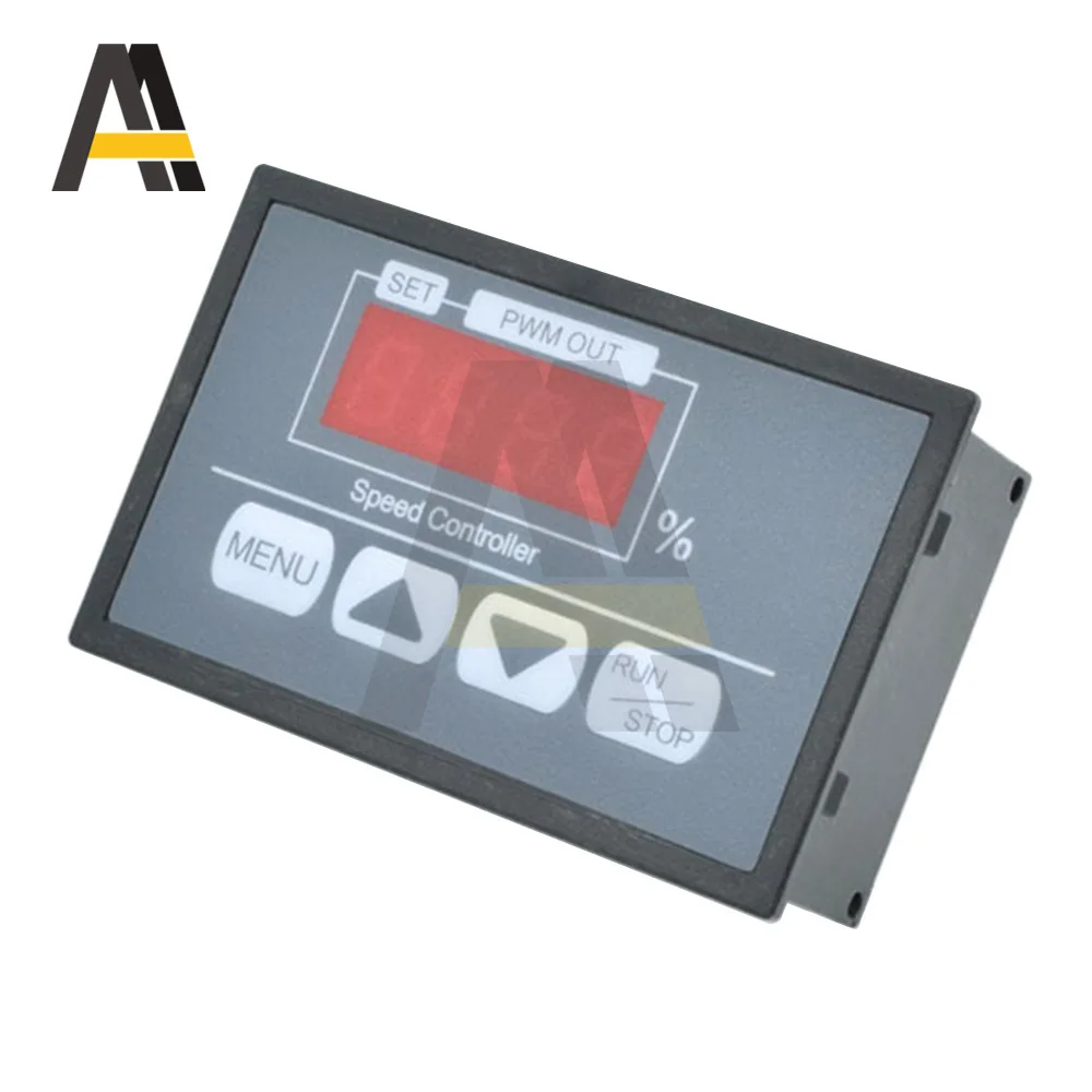 DC6-60V PWM وحدة تحكم في سرعة المحرك وحدة تحكم الطاقة مع شاشة ديجيتال LED بداية بطيئة/وقف سرعة دوارة الوقت قابل للتعديل