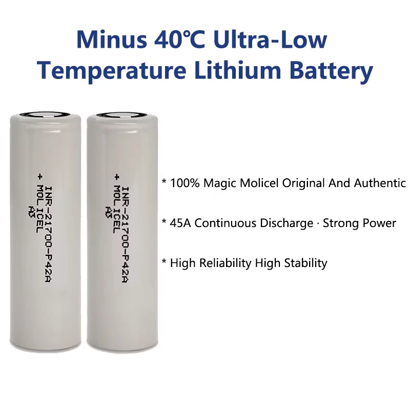 1-4pcs Original High Capacity Molicel P42A A3 INR21700 Battery 4200mah High Performance Rechargeable lithium Cell Batteries