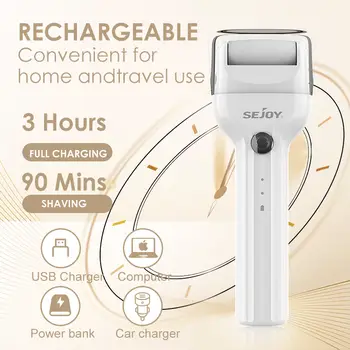 SEJOY Elektrický odstraňovač mozolů na nohou Elektrický pedikérský stroj s nastavitelnou rychlostí a 2 náhradními brusnými papíry Pedikúra nohou 10 nejlepší prodej elektrická bruska na nohy - №10