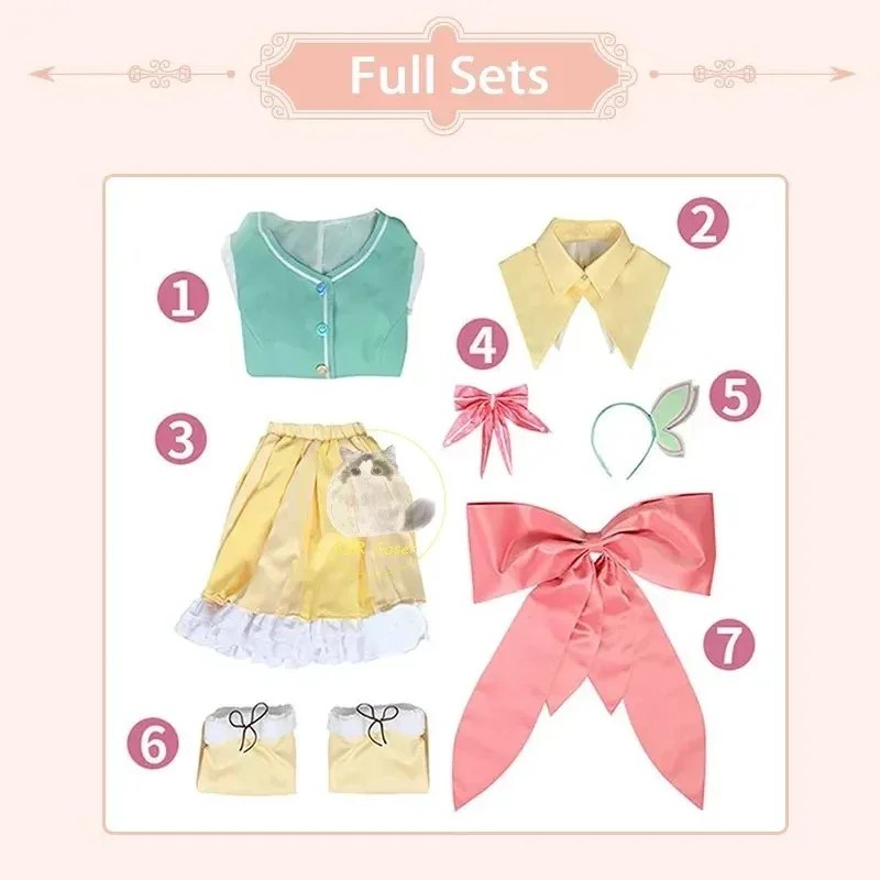 2025 Kusanagi Nene Costume Cosplay Anime Progetto Sekai Colorato Palcoscenico Paese delle Meraviglie × Showtime Parrucca da principessa Abito di Halloween