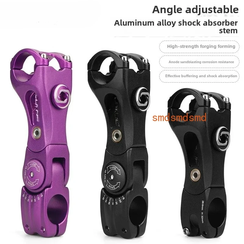 

LUNJE 140mm Adjustable Shock Absorber Stem Mountain Off-Road Touring Bicycle Handlebar Riser