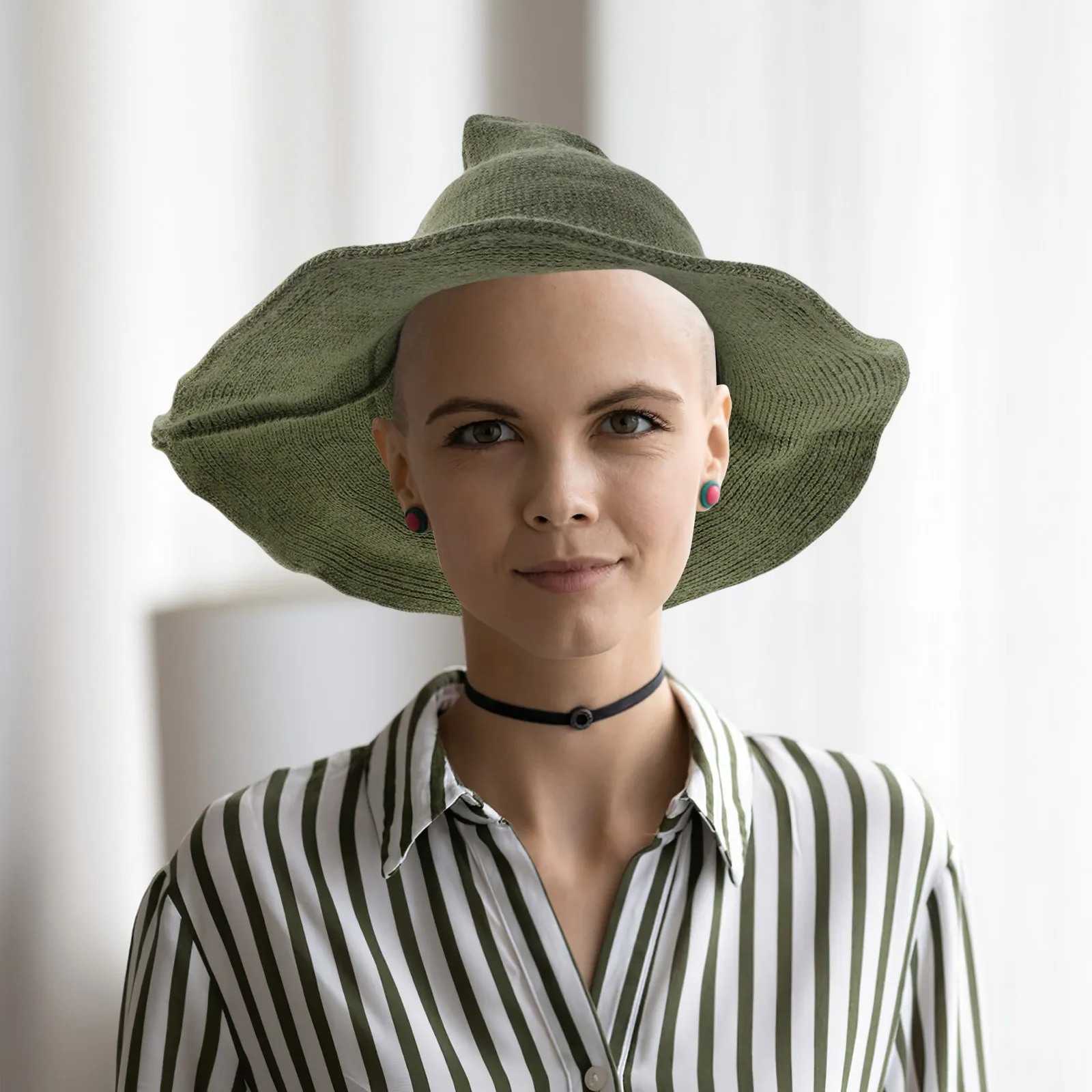 

Костюмы на Хэллоуин: Средневековая шляпа ведьмы/мага, зеленая, мягкая, коническая, из фетра, заостренная