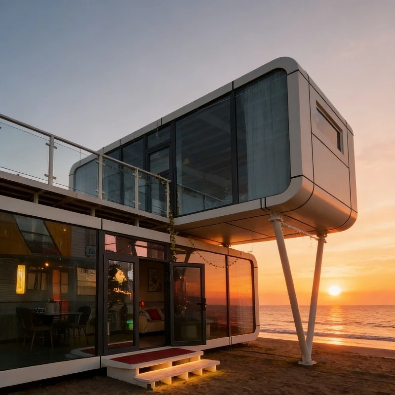 Luxury Apple Cabin Prefab Container House Office Pod Capsule Home Steel Structure Portable Modular Hotel Sleeping Room Custom