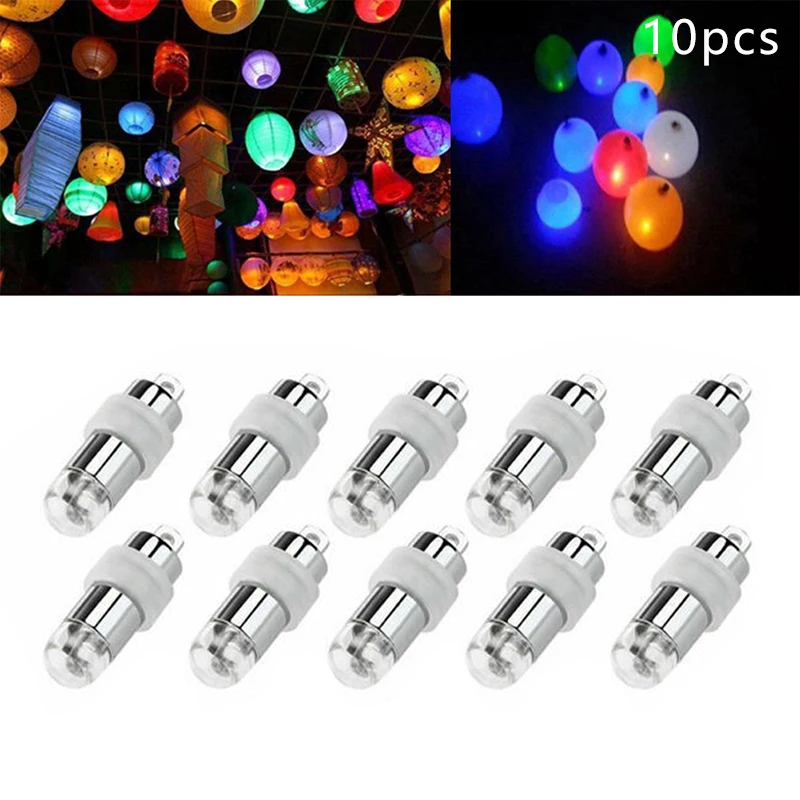 

10 шт., светодиодные мини-фонарики для воздушных шаров