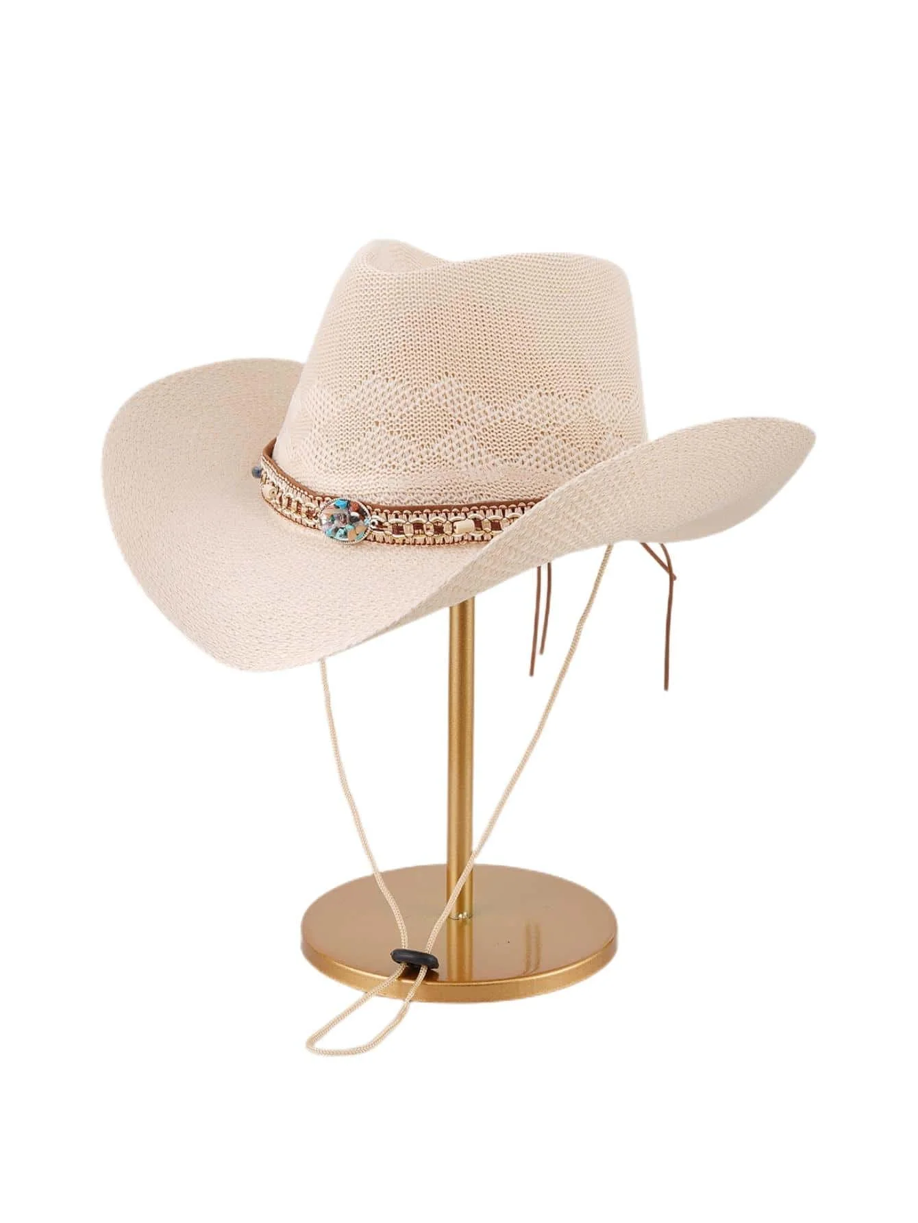 Knitted top hat for men and women jazz top hat for the elderly Western cowboy hat fashion with a breathable spring and summer st