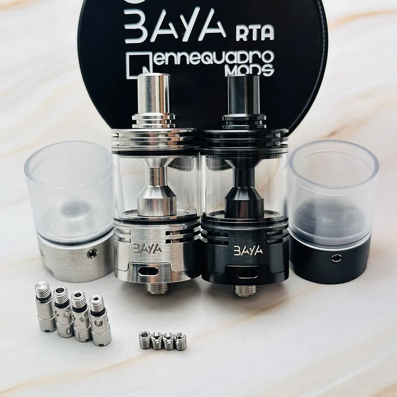 Vape Baya MTL RTA 22mm 4,2 ml 316ss atomizador de tanque RTA reconstruible de bobina única con pines AFC de 1,0/1,5/2,0/2,5mm Kit de aire lateral