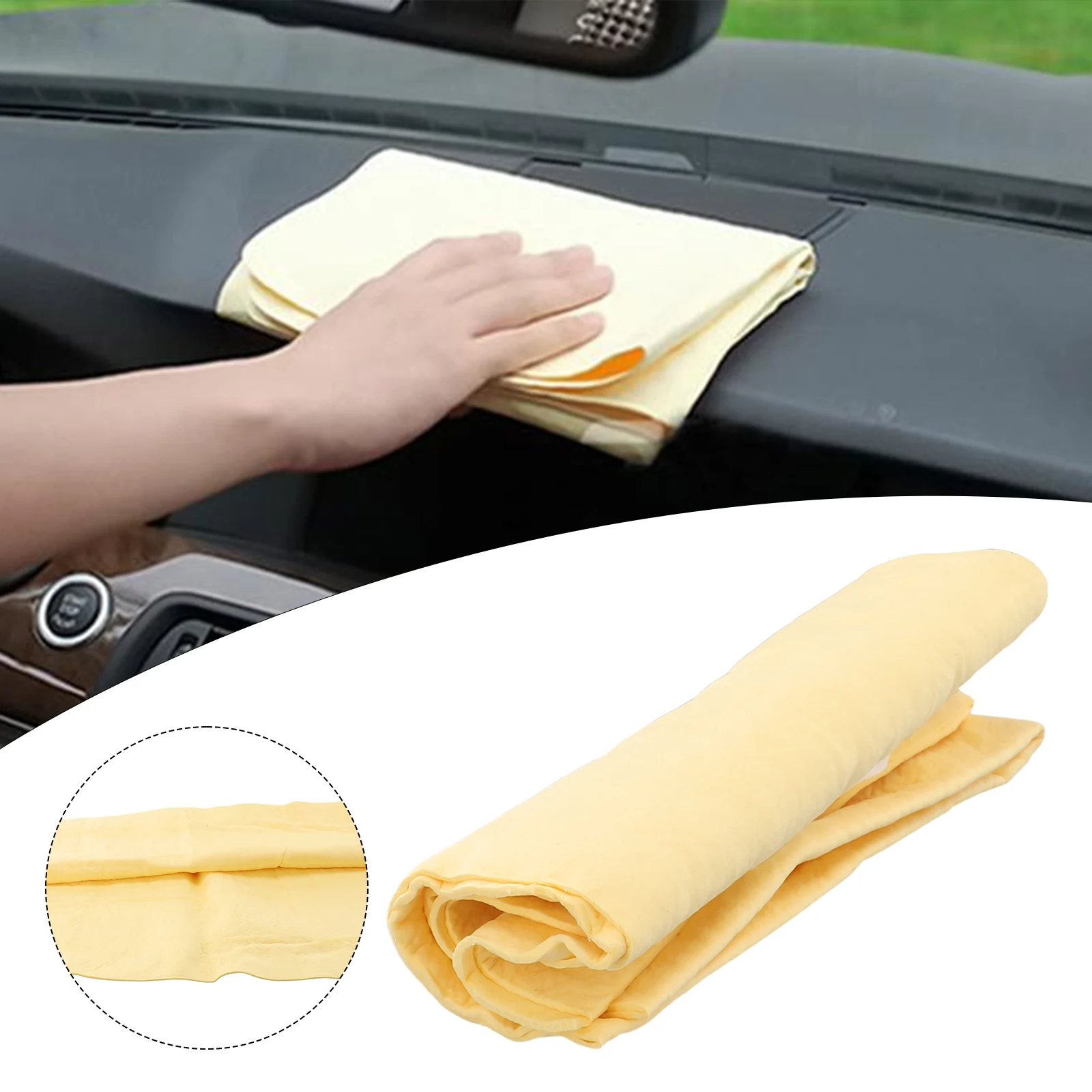 Toalla de piel de ciervo para limpieza de coche, toalla de gamuza para lavado de coches, paño de limpieza automático, herramienta de limpieza absorbente para el hogar, toalla de Color aleatorio, 43x32cm
