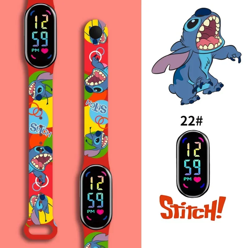 

Disney Stitch Children's Watch Waterproof Sport Style Touch Screen Digital Bracelet Great for Girls Women as Gifts Watch