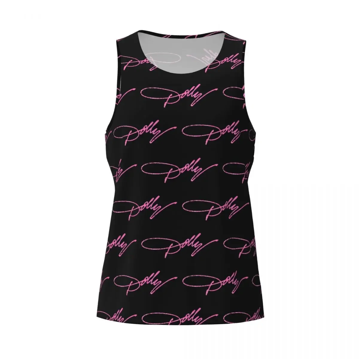 Quick Dry Dolly Parton Pink Sparkle Gym Tank Muscle Sleeveless Shirt Bodybuilding Breathable Vest