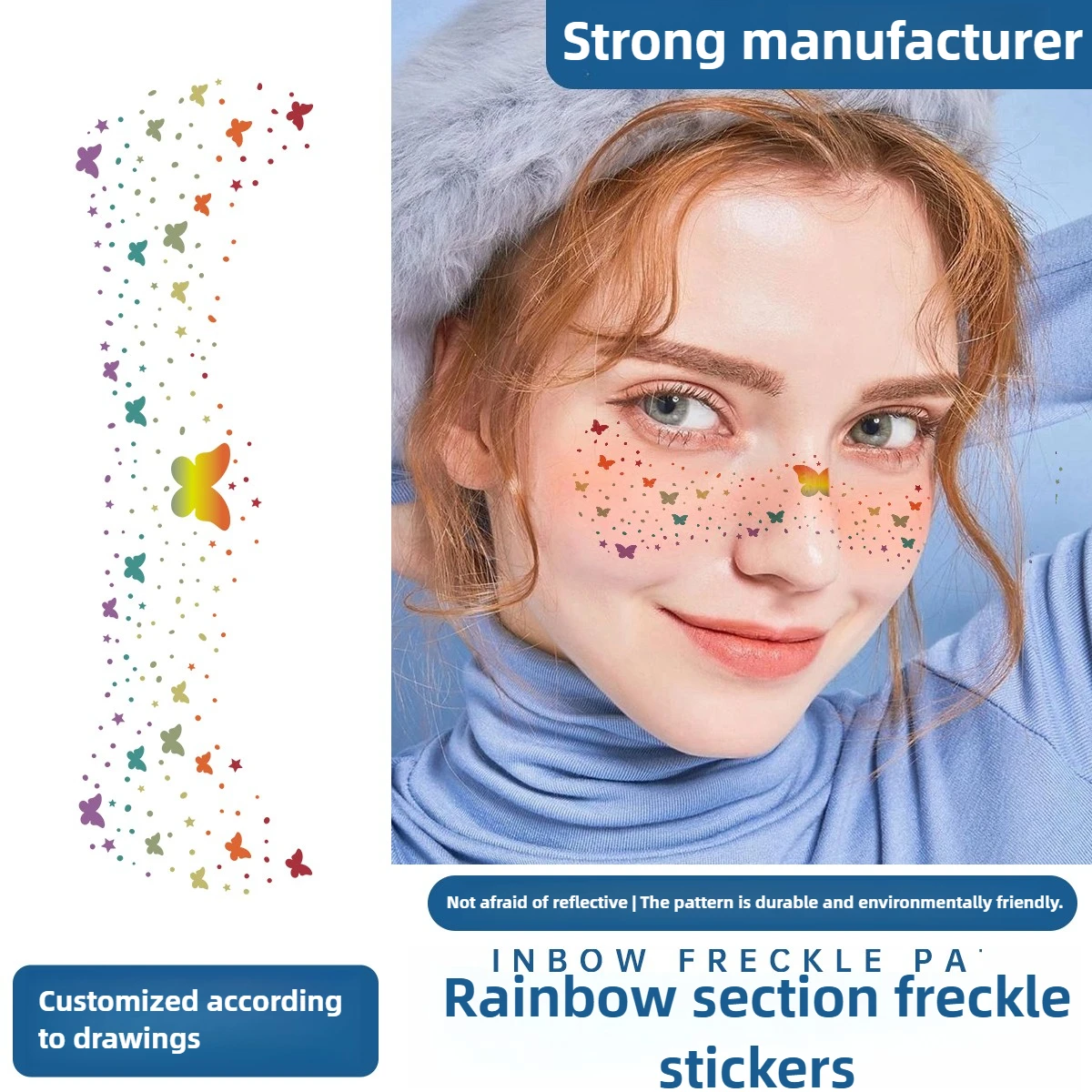 

Lasting Glitter Freckles Face Tattoo Sticker Waterproof Sparkle Heart Star Temporary Tattoos Women Party Festival Makeup Decals