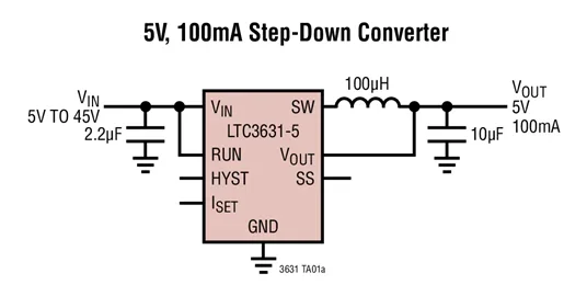LTC3631 LTC3631EDD LTC3631IDD LTC3631EDD-5 LTC3631IDD-5 - High Efficiency, High Voltage 100mA Synchronous Step-Down Converter