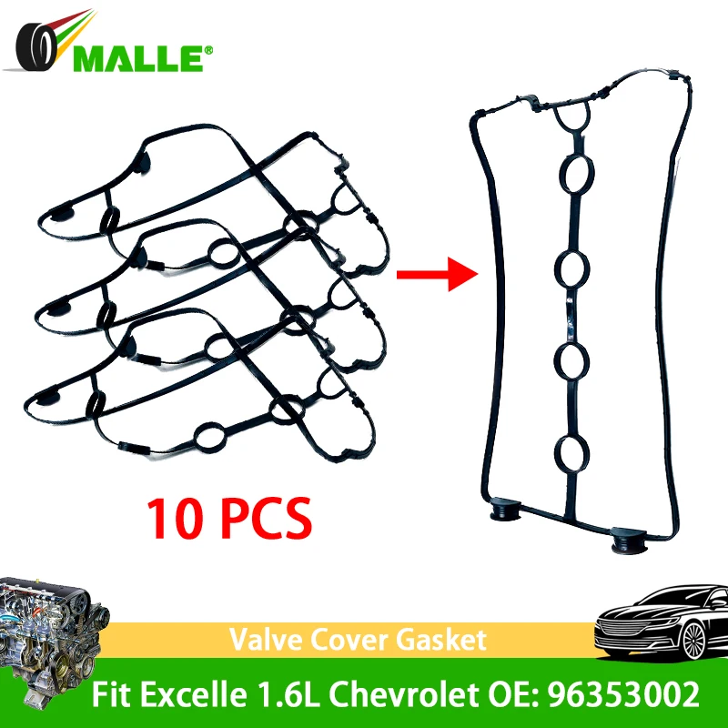 

Car Parts 10 PCS Valve Cover Gasket For Buick Excelle 1.6L Chevrolet Daewoo Lanos Aveo Sonic Pontiac Engine Repair Kit 96353002