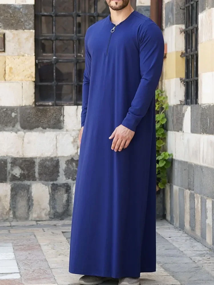 جديد مسلم الرجال كم طويل البلوز فستان عباية دافحة جوبا ثوب باكستان السعودية العربية قفطان الإسلام الملابس الصلاة رداء الأفغاني