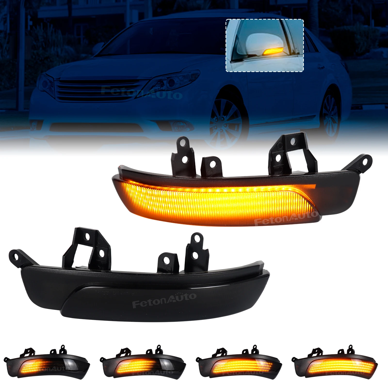 LED ديناميكية بدوره مصباح إشارة الجانب مرآة مؤشر مصباح لتويوتا أتمنى بريوس ريز مارك X كراون أفالون باسو 2008-2013