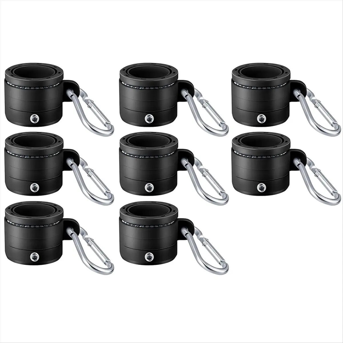 KSOL 8Pcs Plastic Flag Pole Rings with Bearings 360 Degree Rotating Anti Wrap Flag Mounting Ring for 0.76-1.0In Flag Pole,A