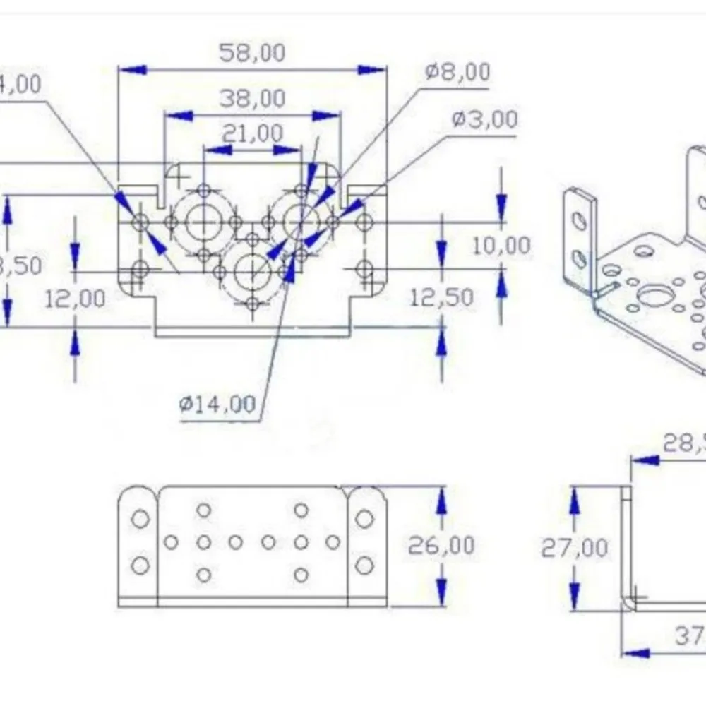 Multi-function Steering Stents Robot Mechanical Arm Accessories MG995/996 / DS3115 General Support 0.17-X good quality