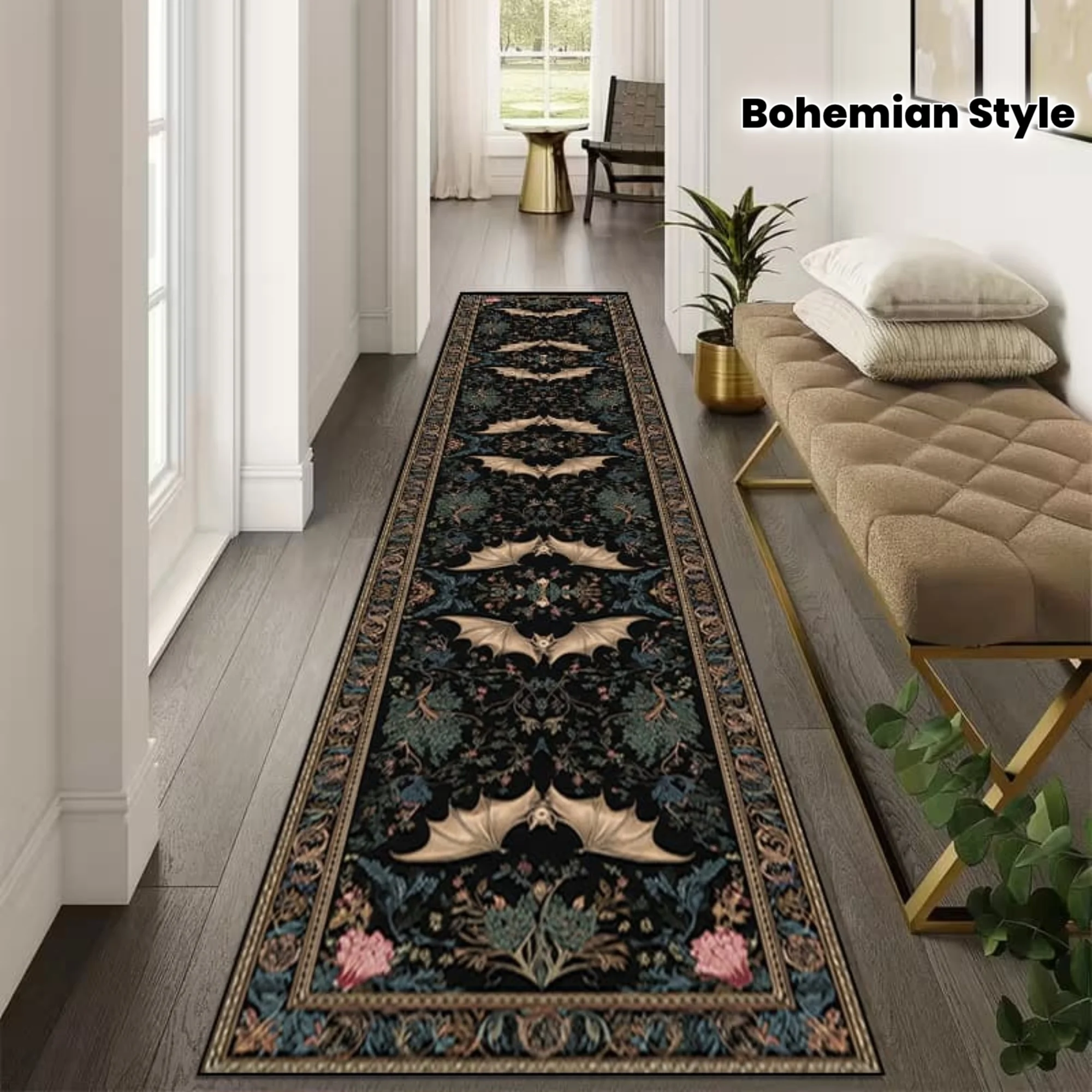 Vintage Aztec Runner Rug Geometric Turkish Tribal Totem Carpet For Hallway Sofa Luxury Living Room Kitchen Long Floor Mat New