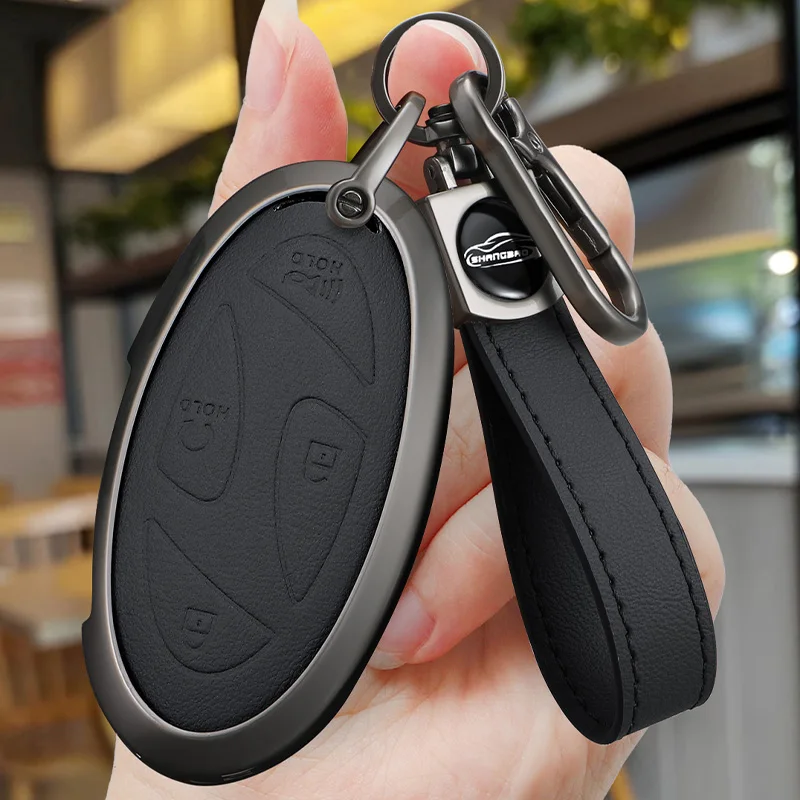 Car Zinc Alloy Remote Control Key Case Holder Cover Bag For Hyundai Grandeur GN7 2023 Kona SX2 Ev Ioniq6 Grand Prix 5/7 Bottons