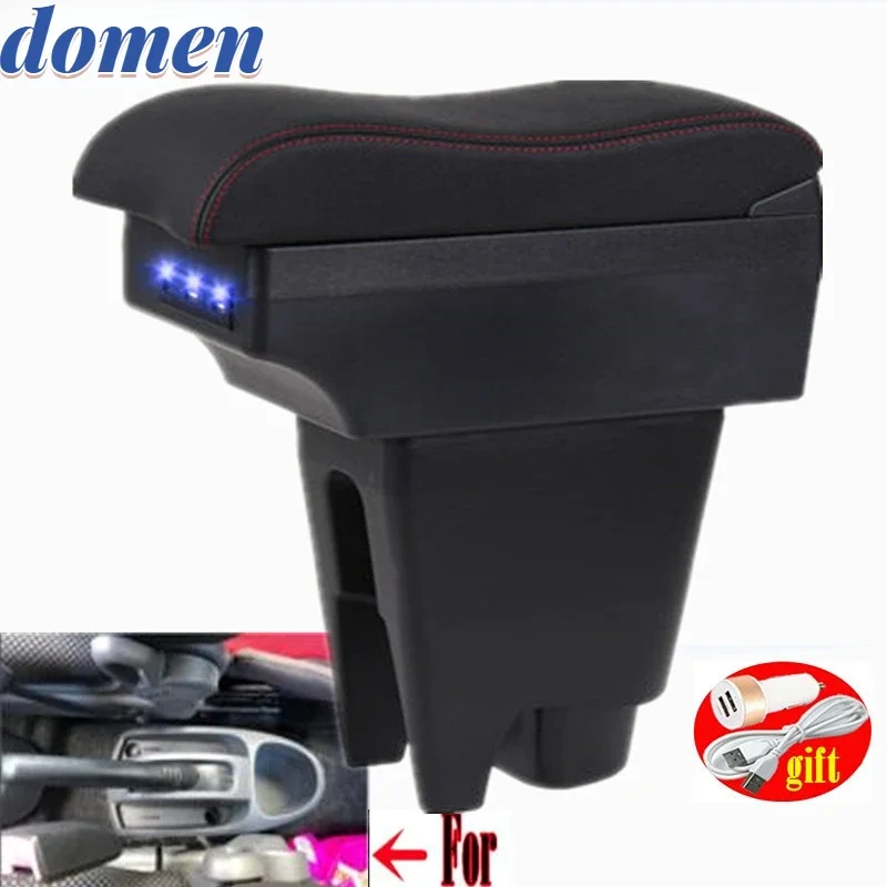 

For Toyota Aygo BJ Armrest For Peugeot 107 Citroen C1 Interior Parts special Car Armrest Center Storage box with USB LED