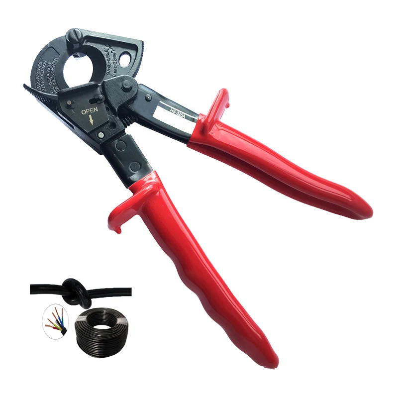 electric soft cable cutter Germany Design Ratchet wire Cutter HS-325A cutting 240mm2 with safety lock scissors electricion tools