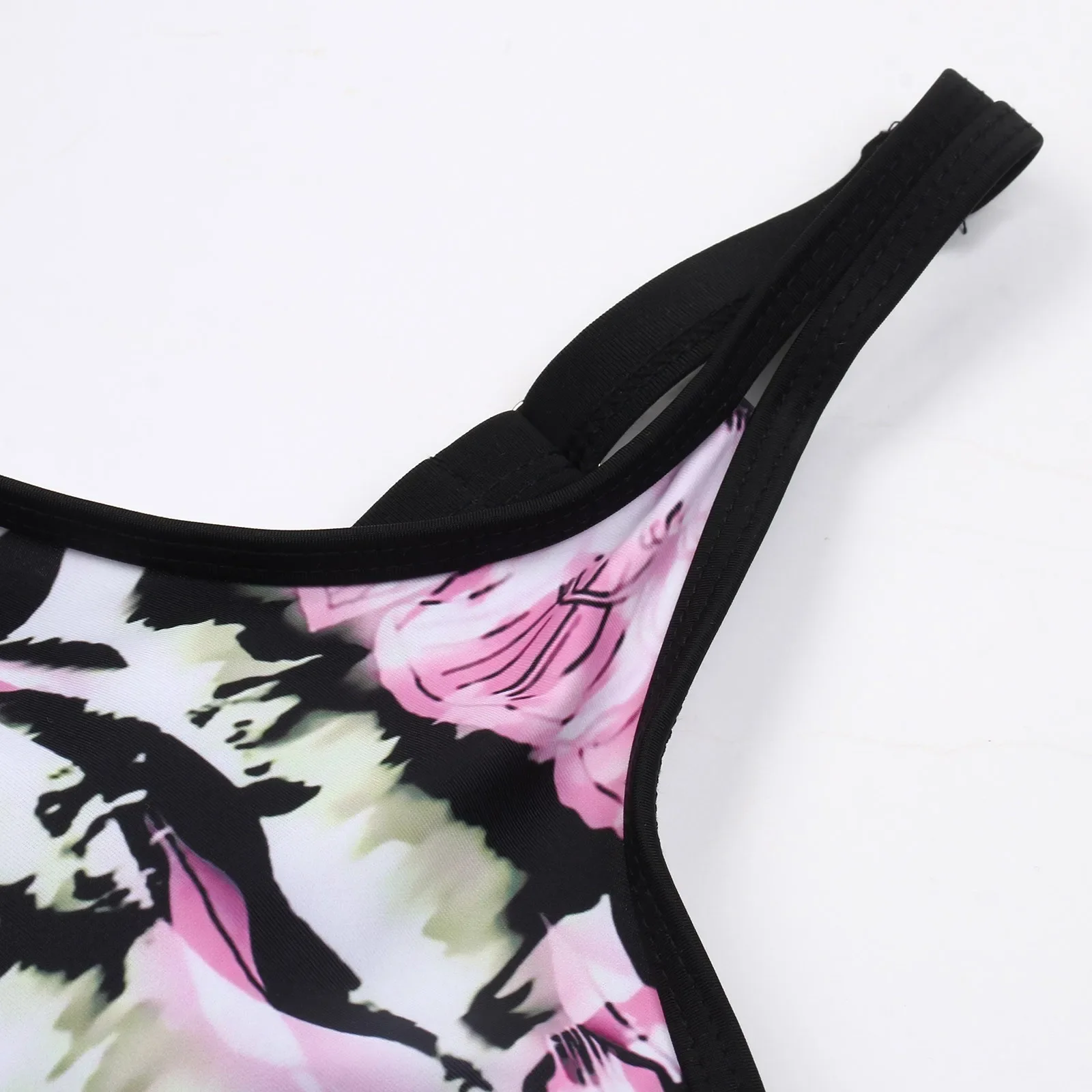 Trajes de baño Tankini Conjuntos de bikini de talle alto para mujer Trajes de baño deportivos de dos piezas Traje de baño tankini adelgazante de color para playa