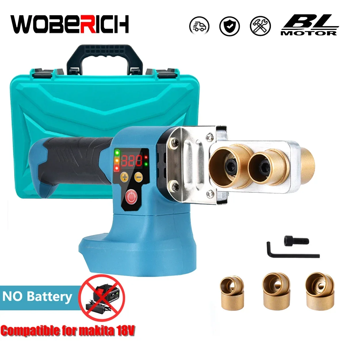 Cordless Electric Pipe Welding Machine Fuser PPR PE Soldering Iron Plastic Tube PP Heating Hot Melt For Makita Without Battery