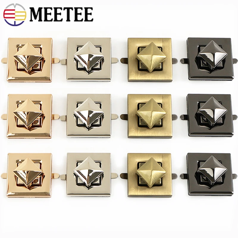 

1/2/5Pcs Meetee Metal Bag Lock Buckle Twist Turn Snap Clasp Handbag Decoration Locks Hook Purse Closure DIY Hardware Accessories