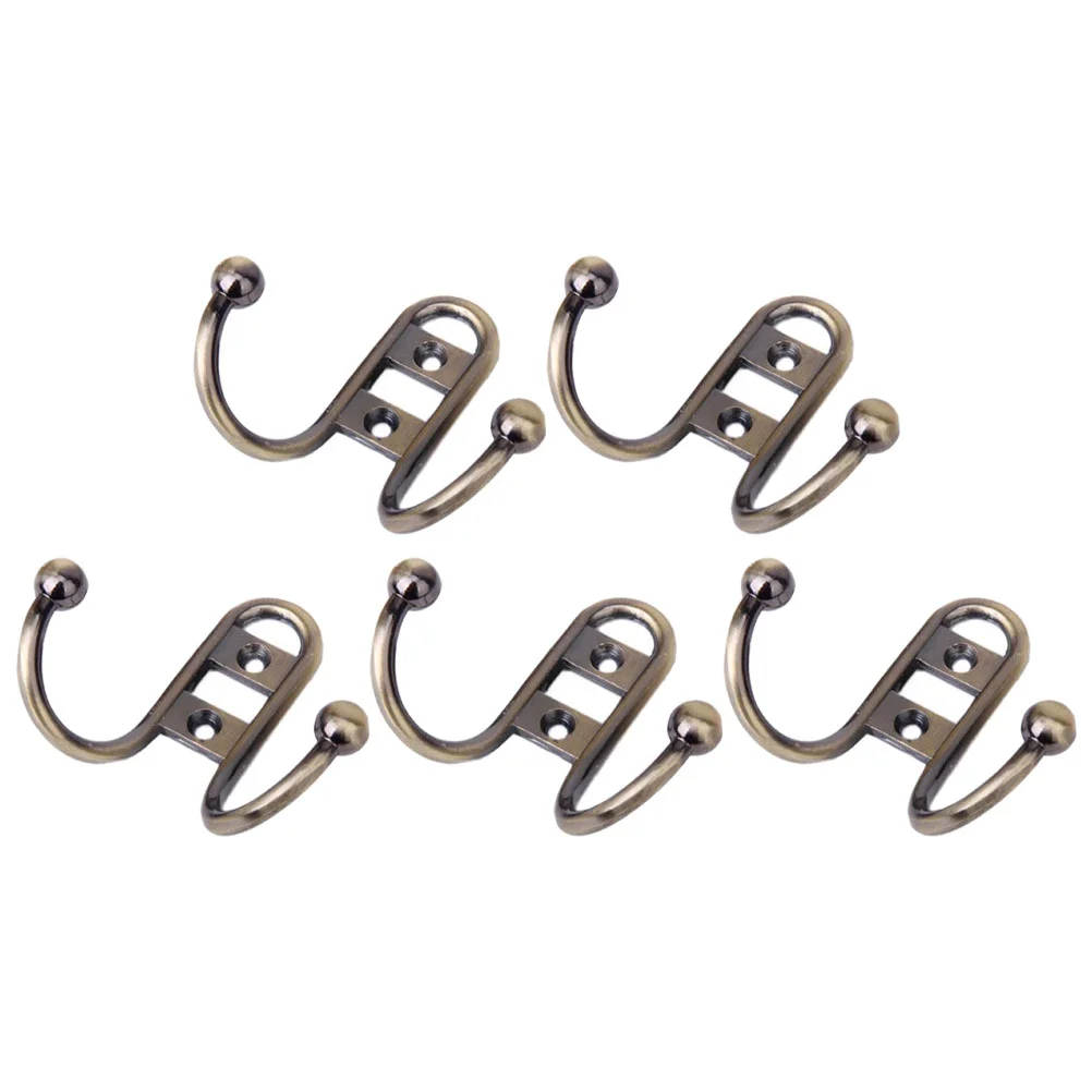 

5 Pcs Hook up Heavy Duty Clothes Rack Metal Organizer Hooks Wall Mount Hat Zinc Alloy Coat Simple Door