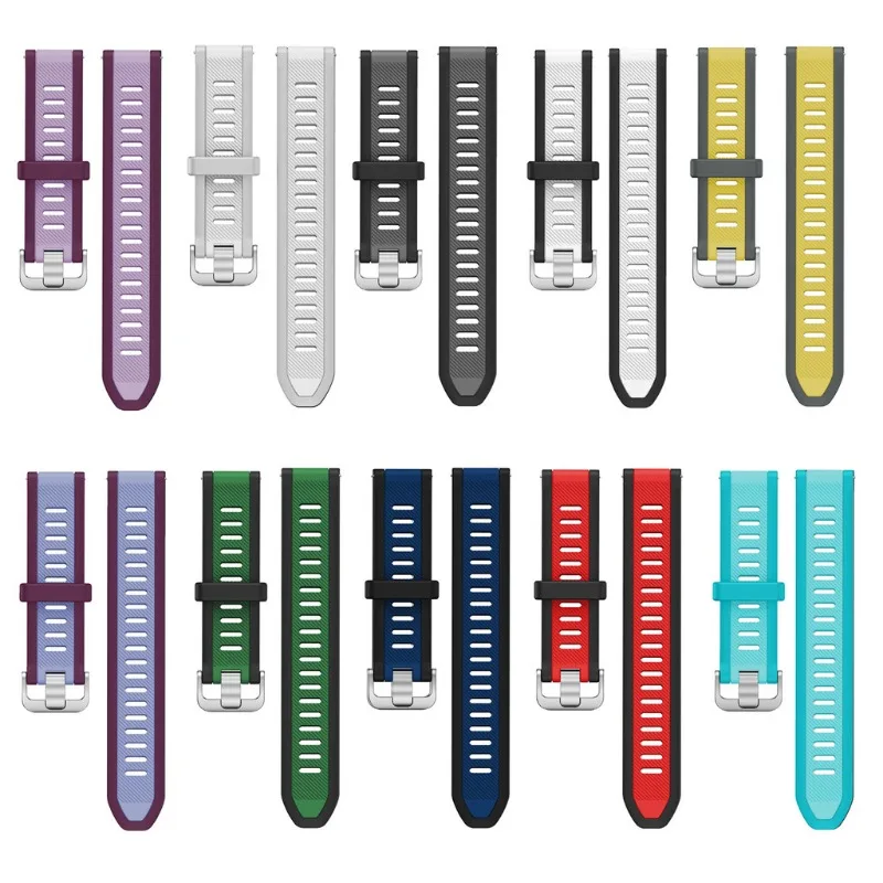 Silikonowy pasek do Fitbit Versa 2 / Versa Lite / Versa 1/ SE, srebrny, wymienny, patchworkowy pasek do smartwatcha.