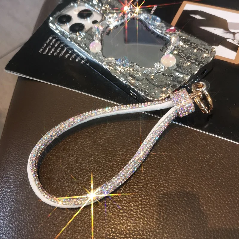 Für Handy Lanyard Anhänger Telefon gurt Schlüssel bund am Telefon Handgelenk kette Luxus Strass Anhänger Kette Diamant Armband