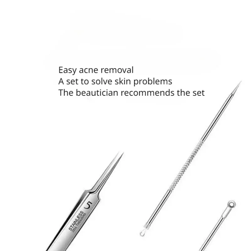 German Ultra-fine No. 5 Cell Pimples Blackhead Clip Tweezers Beauty Salon Special Scraping & Closing Artifact Acne Needle Tool