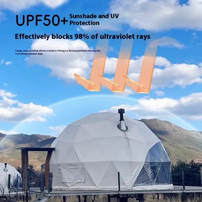 Heavy Duty Steel Frame Geodesic Dome Hotel Tent for Luxury Glamping Hotels Development and Mountain Park Hotel Pods Work