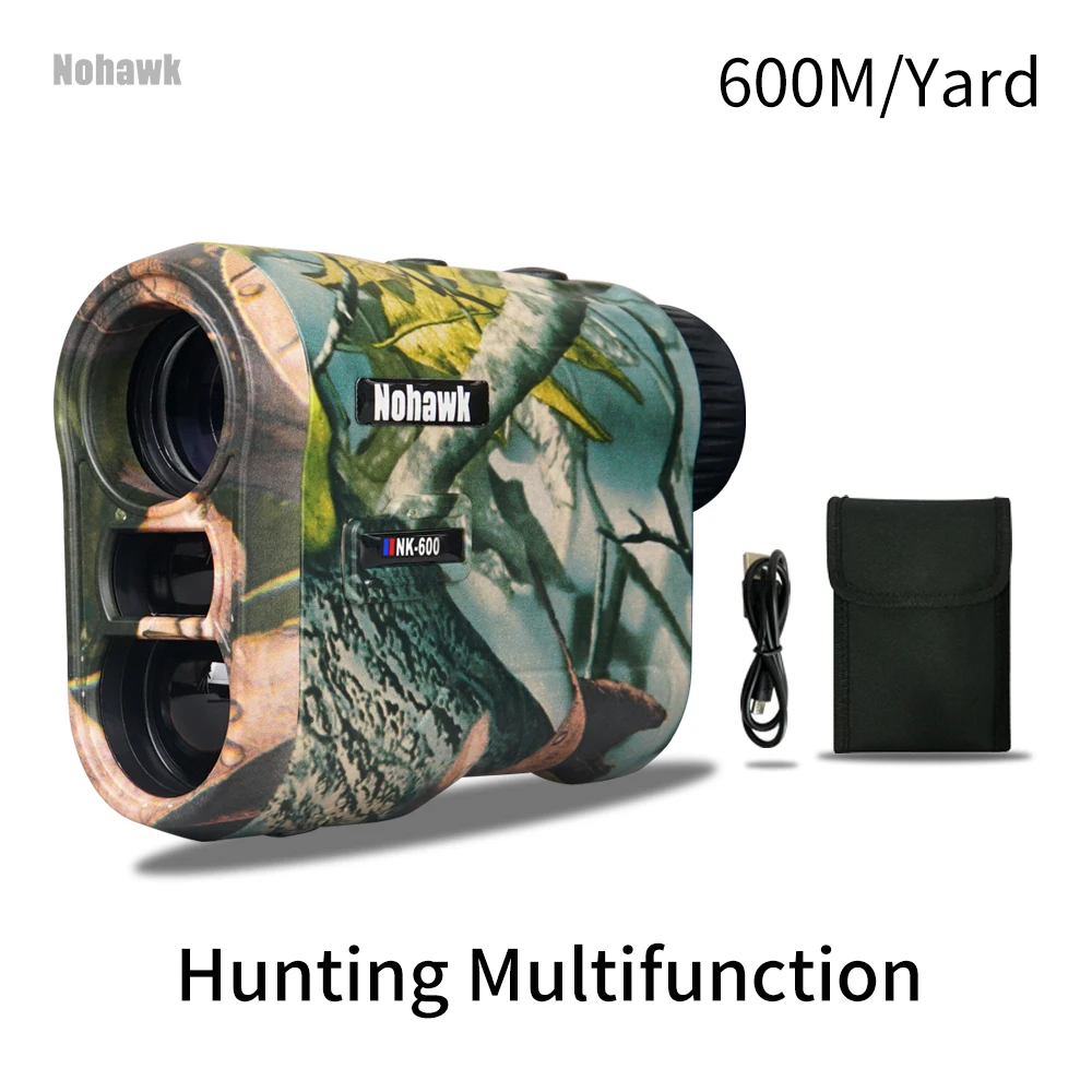Nohawk 600M 1000Y Golf-Laser-Entfernungsmesser für die Jagd, Entfernungsmesser mit Neigungsentschädigung für Golfer-Monokulare, Entfernungsmesser 7