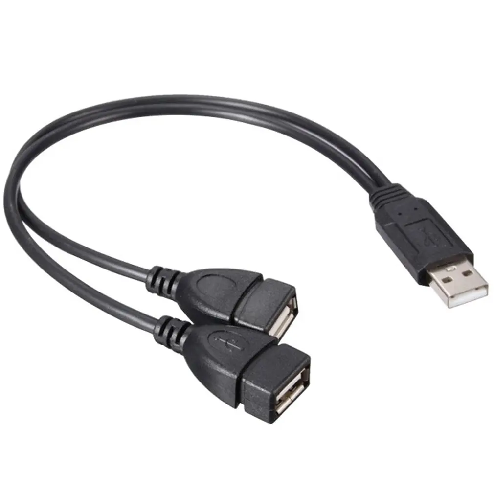 

30cm Double USB Extension A-Male To 2 A-Female Y Cable Power Adapter Converter USB2.0 Male to 2 Dual USB Female Y Splitter