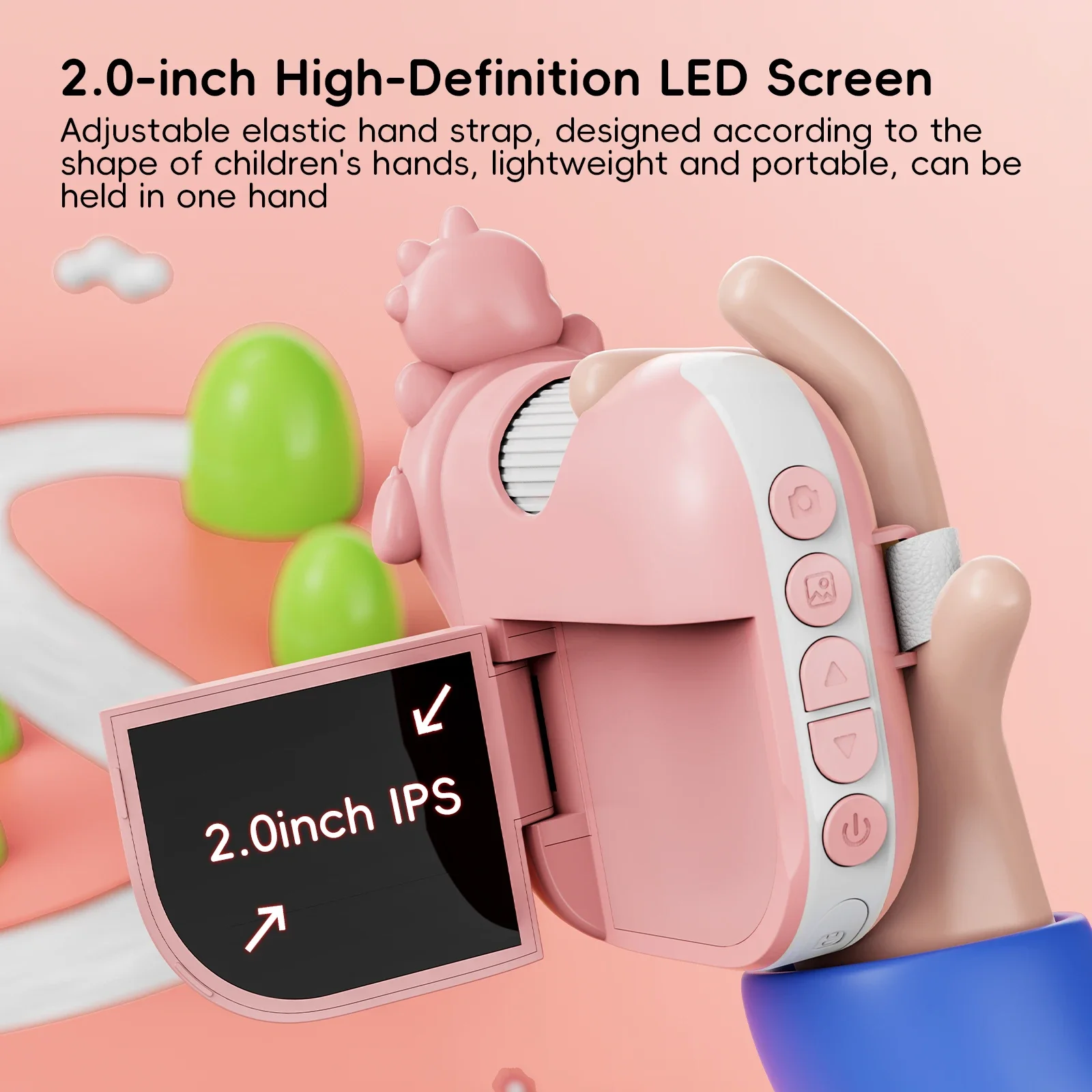 China Made OEM Kid Cute Toy 2MP 1080P 1000X Manual Focus With 2-Inch HD Color Screen PC Compatible Handheld Microscope Children