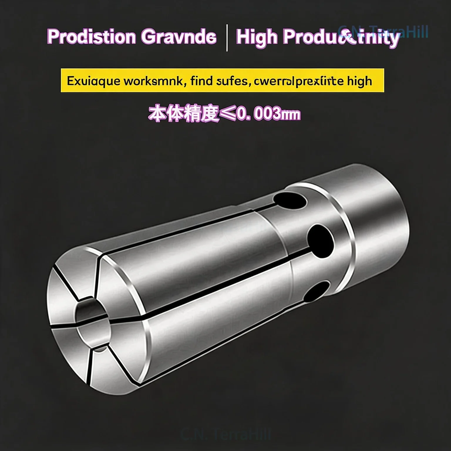 CNC Collet Chuck High Precision Rear Pull Collet Chuck DC04 DC06 DC08 DC12 Spring Collet Holder for Lathe Machining