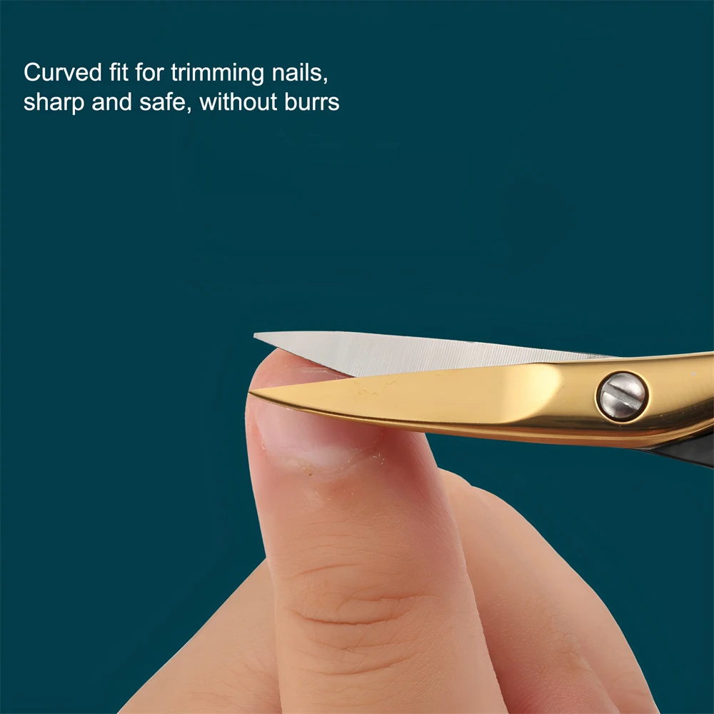 1PC，Eyebrow Scissors Professional Manicure Trimmer Hair Dead Skin Nose Hair Nail Art Tools Cuticule Cutter Professional Tool