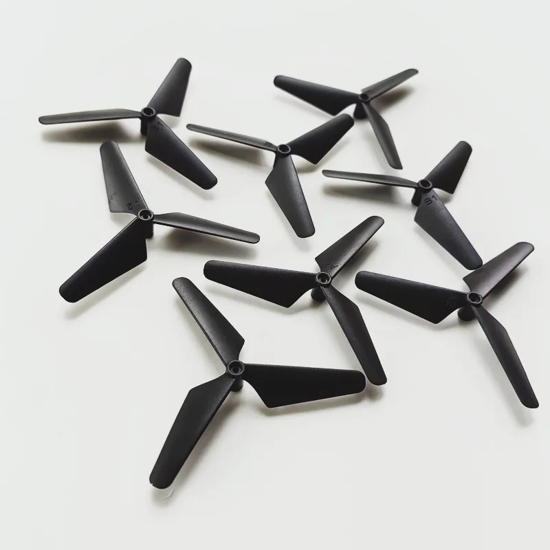 8pcs Main Blades Propellers Props 3-Blade Hand Controlled Drone RC Mini Quadcopter Gesture Watch Control Toys Spare Parts