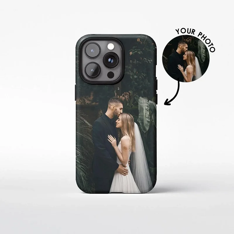 

Wedding Photo Phone Case Personalized Custom Picture For iPhone Bride Groom Gift Newlywed Keepsake