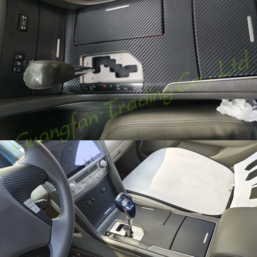 Car-Styling 3D/5D Carbon Fiber Car Interior Center Console Color Change Molding Sticker Decals For Toyota Camry XV40 2006-2011