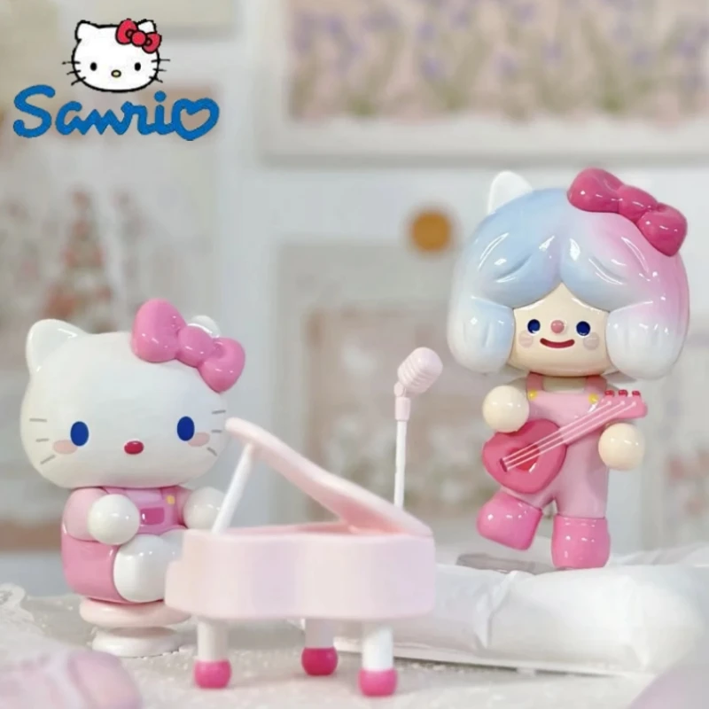 Sanrio X Rico Cinnamoroll Kuromi My Melody Hello Kitty Figure Beautiful Love Series Action Figurine Kawaii Model Doll Toy Gift