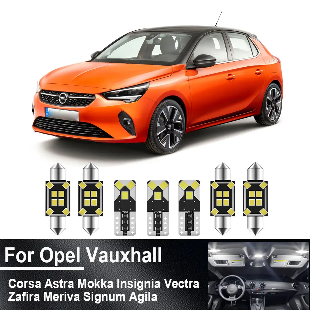 

Vehicle LED Interior Light Kit For Opel Vauxhall Corsa D E Astra G H J K Mokka Insignia Vectra Zafira A B C Meriva Signum Agila