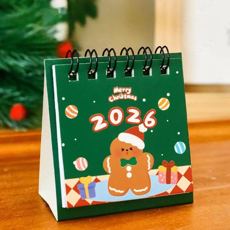 2026 Christmas Mini Calendar Cute Desktop Ornament Calendar Creative Pocket Portable Small Calendar Year End Gift