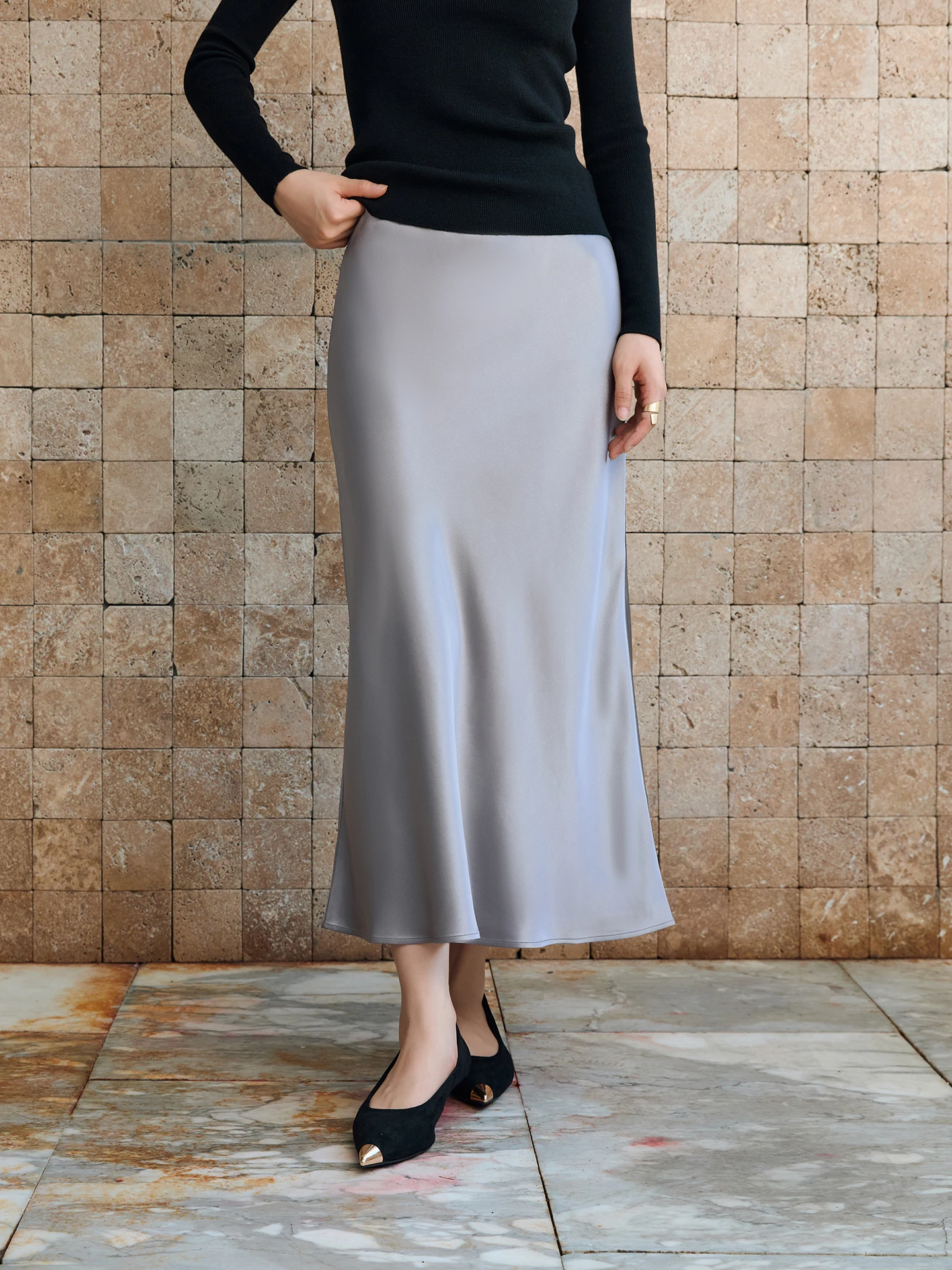 

Новинка Jaimin: Атласная юбка-русалка с эластичным поясом, из смесового шелка, ацетата и полиэстера, для повседневной носки