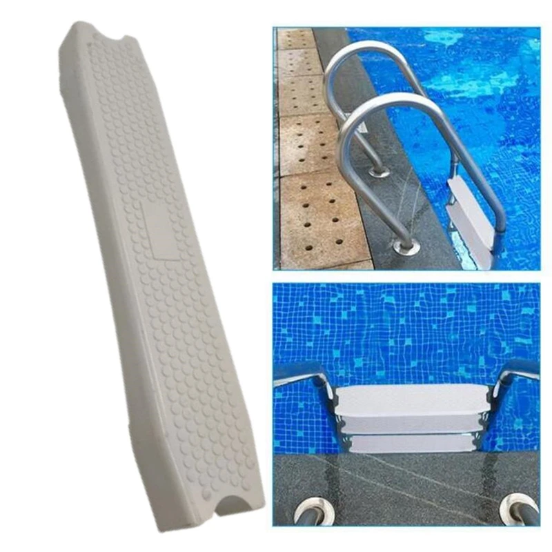 2PCS Swimming Floor Step Tread Fittings Entrance Stairs Ground Escalator Treads Swimming Pool Fittings White