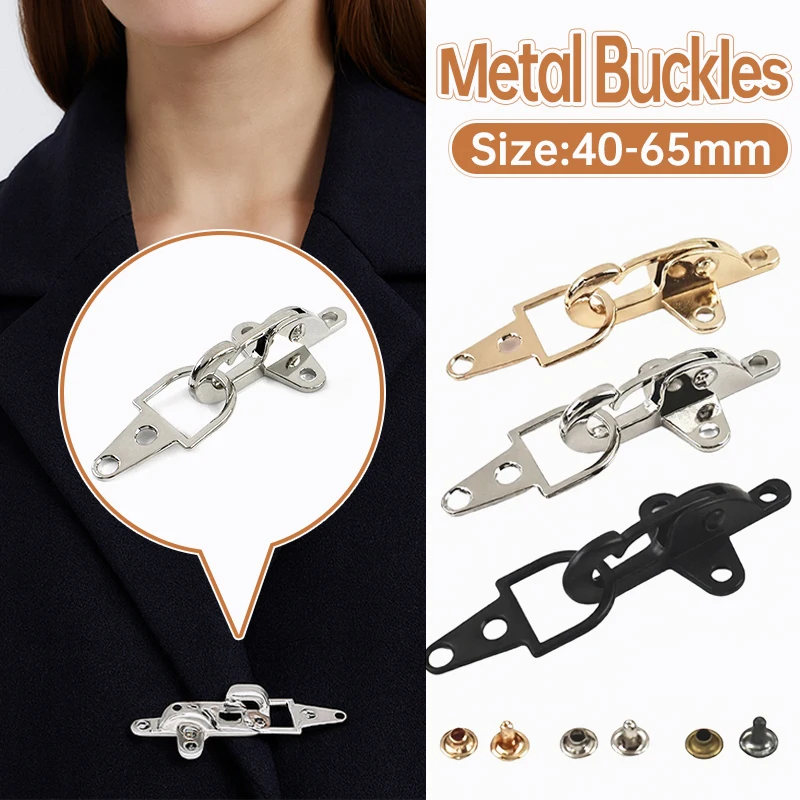 

2/4/5Pcs 4/5cm Metal Buckle Clasp Fastener for Coat Jacket Clothing Bag Strap Belt Sewing DIY Hardware Garment Repair Kit